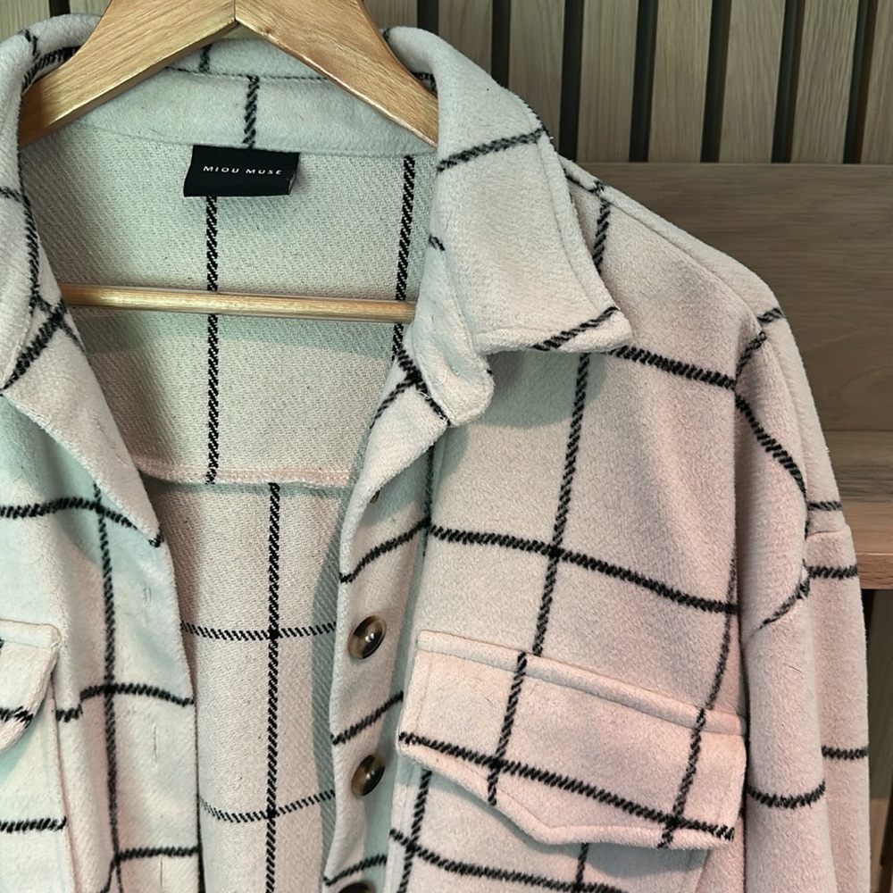 Windowpane shacket - Picture 2 of 4